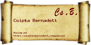 Csipka Bernadett névjegykártya